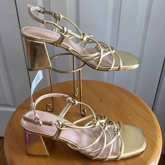 BCBGeneration Gold Strappy Women's Sandals - Picture 2 of 11